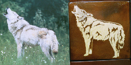 Accurate depiction of wolf fur and features in clay