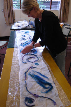 New techniques in felt, nuno scarf making