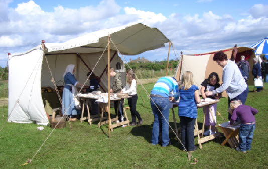 Tile making at Lanark Medieval Festival