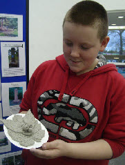 Green Man Making in Clay, simple but effective