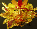 Summer sun tissue and feather mask