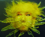 Tissue and feather mask Sun God
