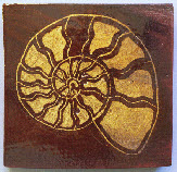 Hand carved and honey glazed tile